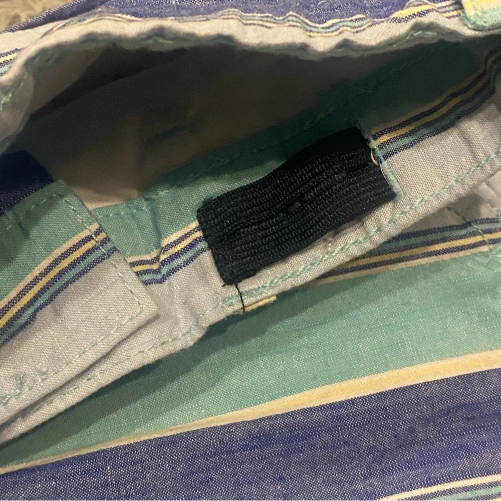 Childrens Place Boys Blue Striped‎ Shorts Size 7 Adjustable Waist